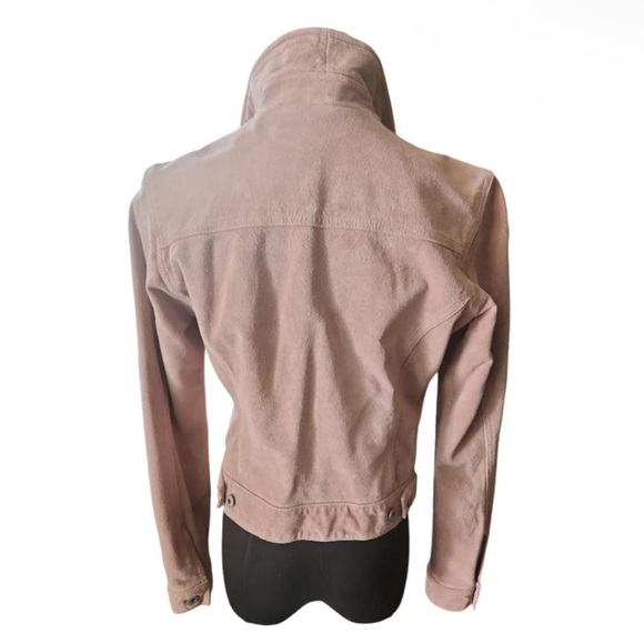 GAP Dusty Pink Suede Button-Front Jacket - Picture 2 of 3